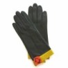 Gants en Cuir d'Agneau Kaki Orange Vert Anis Mirablis Doublés Soie.