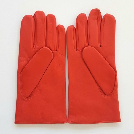Gants en Cuir d'Agneau Capucine Cowboy Doublés Cachemire.