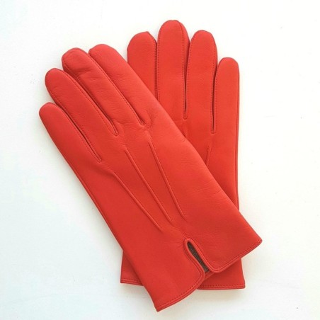 Gants en Cuir d'Agneau Capucine Cowboy Doublés Cachemire.