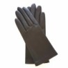 Gants en Cuir d'Agneau Marron Capucine Doublés Soie.