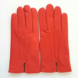 Gants en Cuir d'Agneau Capucine Cowboy Doublés Cachemire.