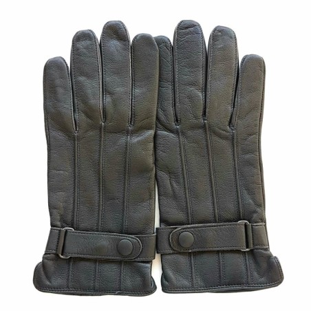 Gants en Cuir d'Agneau Gris Arthur Doublure Soie.