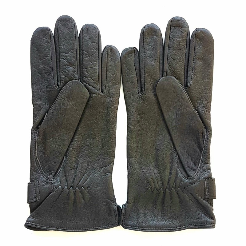 Gants en Cuir d'Agneau Gris Arthur Doublure Soie.