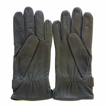 Gants en Cuir d'Agneau Gris Arthur Doublure Soie.