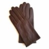Gants en Cuir d'Agneau, Tobacco Capucine Doublure Soie.