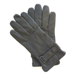 Gants en Cuir d'Agneau Gris Arthur Doublure Soie.