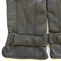 Gants en Cuir d'Agneau Gris Arthur Doublure Soie.