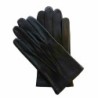 Gants en Cuir d'Agneau Noir Violet Henri Doublure Soie.