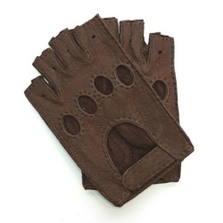 Mitaines en Cuir de Pécari Vison Mathéo Non Doublés.