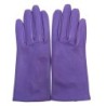 Gants en Cuir d'Agneau Améthyste Capucine Doublés Soie.