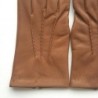 Gants en Cuir d'Agneau Noisette Henri Doublure Soie.