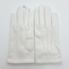 Gants en Cuir d'Agneau Blanc Henri Doublure Soie.