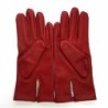 Gants en Cuir d'Agneau Rouge Henri Doublure Soie.