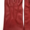Gants en Cuir d'Agneau Rouge Henri Doublure Soie.