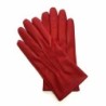 Gants en Cuir d'Agneau Rouge Henri Doublure Soie.