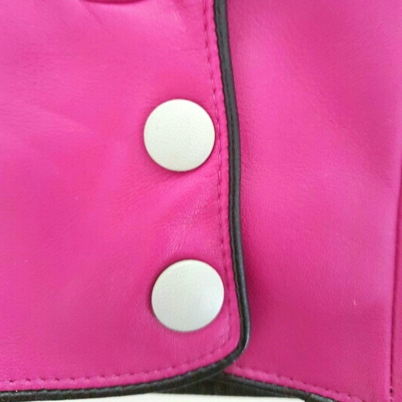 Gants en Cuir d'Agneau Hot Pink Noir Gris Jacinthe Doublés Soie