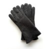 Gants en Cuir d'Agneau Lainé Gris Anastasia.
