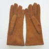 Gants en Cuir d'Agneau Lainé Chesnut Anastasia.