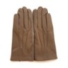 Gants en Cuir d'Agneau Argile Henri Doublure en Soie.