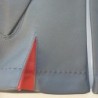 Gants en Cuir d'Agneau Gris Orange Martin Doublés Soie.