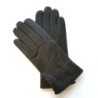 Gants en cuir d'Agneau Marron Milo Doublure en Cachemire.
