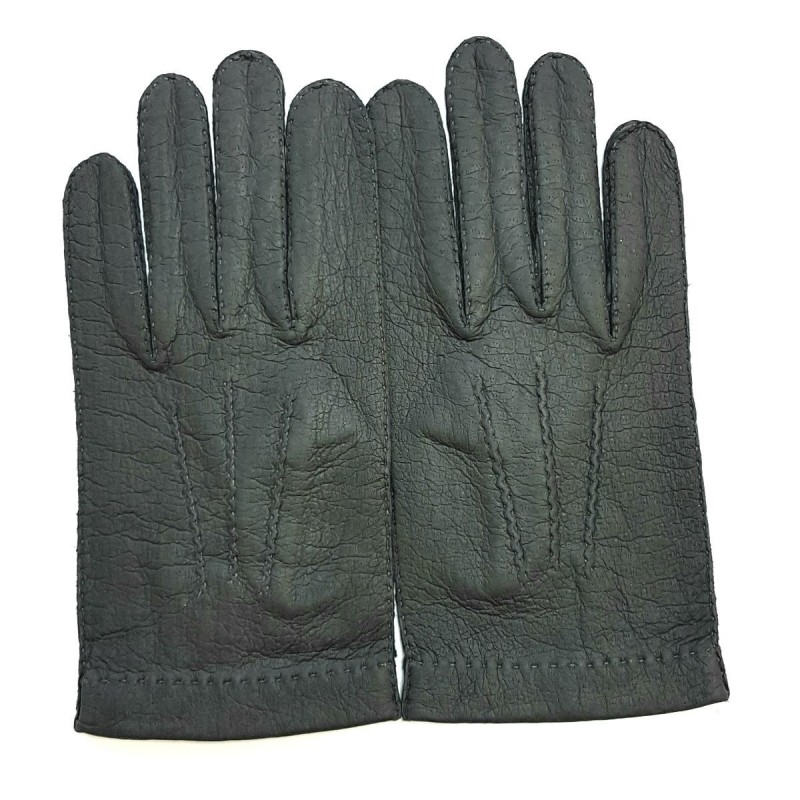 Gants en Cuir de Pécari Gris Joseph Non Doublés.