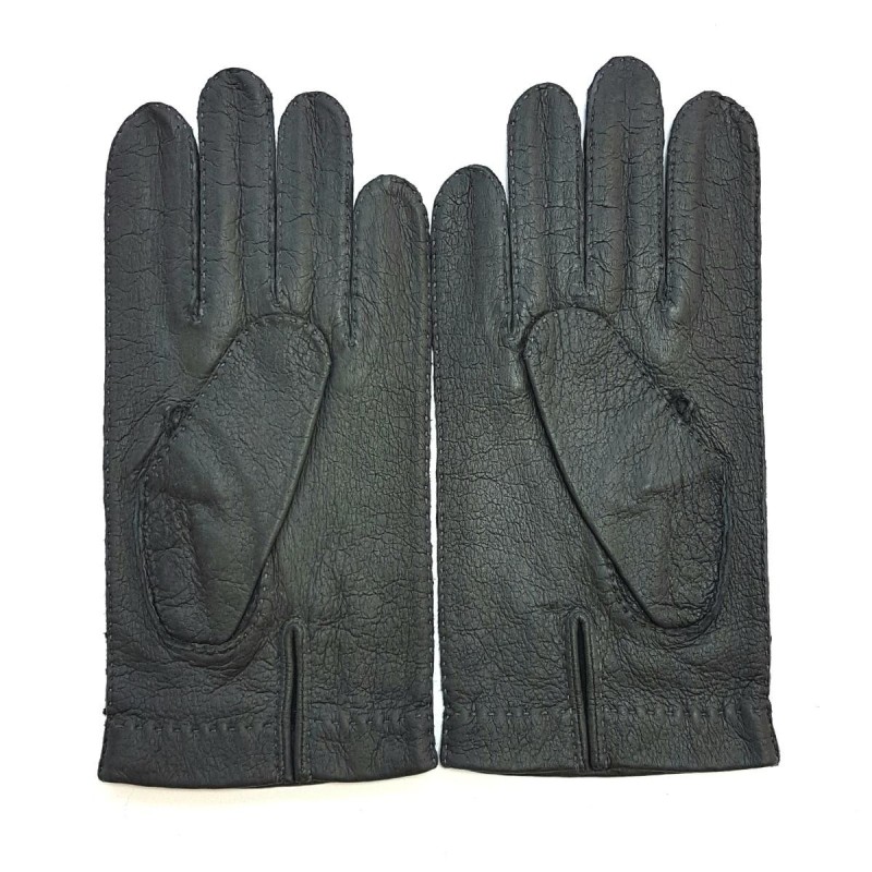 Gants en Cuir de Pécari Gris Joseph Non Doublés.