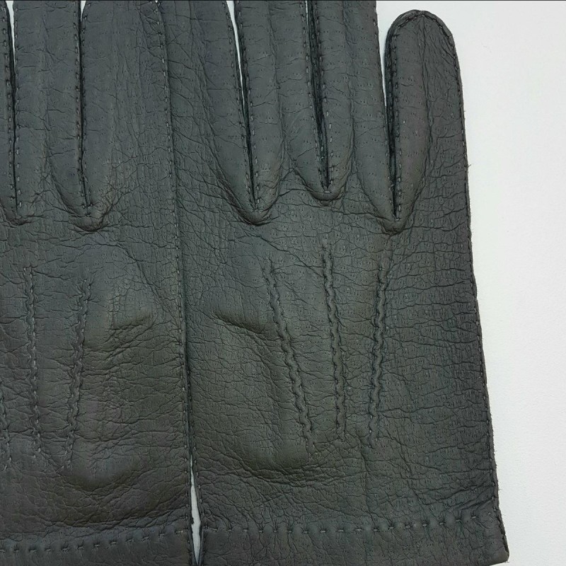 Gants en Cuir de Pécari Gris Joseph Non Doublés.