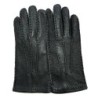 Gants en Cuir de Pécari Noir Joseph Doublés Soie.