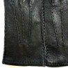 Gants en Cuir de Pécari Noir Joseph Doublés Soie.