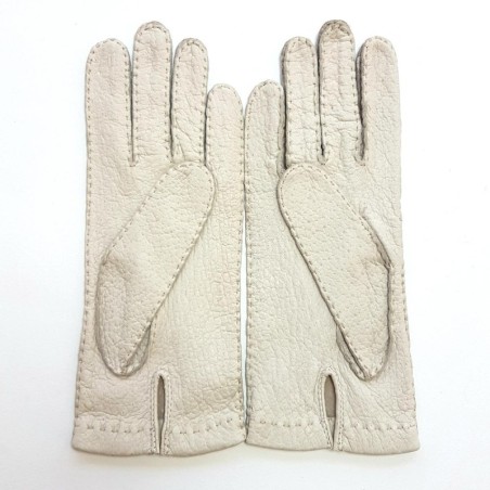 Gants en Cuir de Pécari Otmeal Patt Non Doublés.
