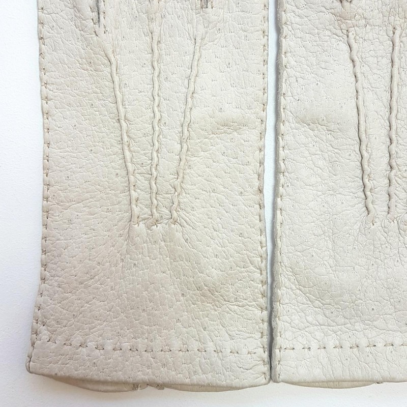Gants en Cuir de Pécari Otmeal Patt Non Doublés.