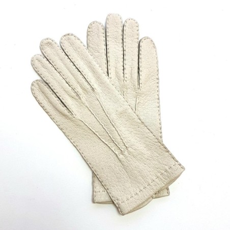 Gants en Cuir de Pécari Otmeal Patt Non Doublés.