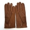 Gants en Cuir de Pécari Marron Glacé Joseph Non Doublés.