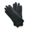 Gants en Cuir de Pécari Noirs Paul Non Doublés.