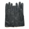 Gants en Cuir de Pécari Noirs Paul Non Doublés.