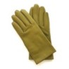 Gants en Cuir d'Agneau Luciole Capucine Doublés Soie.