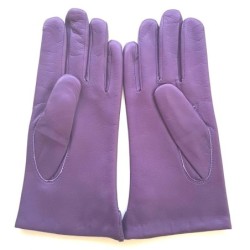 Gants en Cuir d'agneau Améthyste Clémentine Doublés Cachemire.