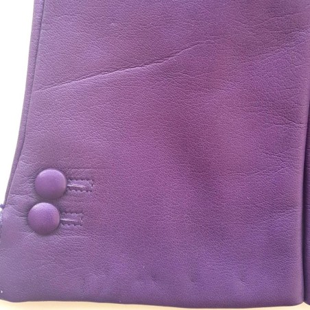 Gants en Cuir d'agneau Améthyste Clémentine Doublés Cachemire.