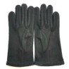 Gants en Cuir de Pécari Noir Michel Doublés Soie.