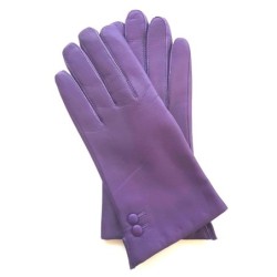 Gants en Cuir d'agneau Améthyste Clémentine Doublés Cachemire.
