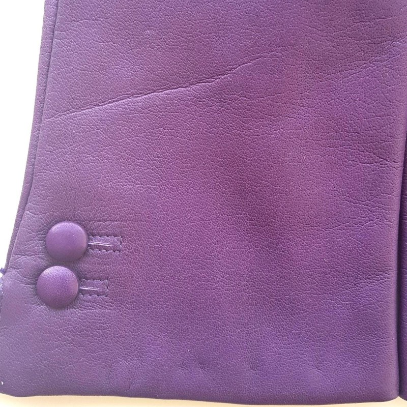 Gants en Cuir d'agneau Améthyste Clémentine Doublés Cachemire.