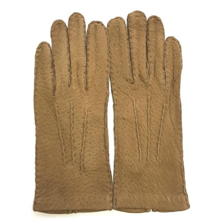 Gants en Cuir de Pécari Caravane Patt Non Doublés.