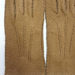 Gants en Cuir de Pécari Caravane Patt Non Doublés.