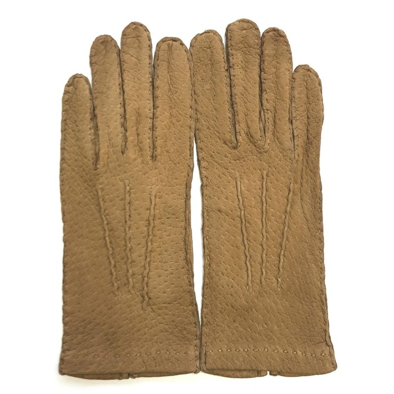 Gants en Cuir de Pécari Caravane Patt Non Doublés.