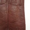 Gants en Cuir de Pécari et Autruche Bordeaux Adèle Doublés Alpaga.