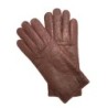 Gants en Cuir de Pécari et Autruche Bordeaux Adèle Doublés Alpaga.