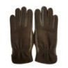 Gants en Laine Alpaga Cuir de Pécari Marron Moyra Doublés Mérinos.