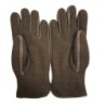 Gants en Laine Alpaga Cuir de Pécari Marron Moyra Doublés Mérinos.