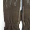 Gants en Laine Alpaga Cuir de Pécari Marron Moyra Doublés Mérinos.